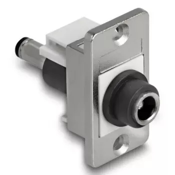 DeLOCK modulo Keystone 90885 piatto nero argento bianco DC 5,5 x 2,1
