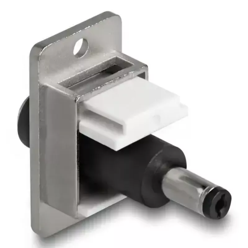 DeLOCK modulo Keystone 90886 piatto nero argento bianco DC 5,5 x 2,5