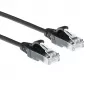 ACT nero 1,5 metri cavo patch slimline datacenter LSZH U/UTP CAT6 senza linguetta con connettori RJ45