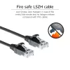 ACT nero 1,5 metri cavo patch slimline datacenter LSZH U/UTP CAT6 senza linguetta con connettori RJ45