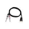 Cavo audio Omnitronic 30225213 1,5m 2x6,35mm 2xRCA nero