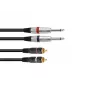 Cavo audio Omnitronic 30225213 1,5m 2x6,35mm 2xRCA nero