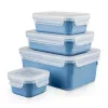 Set contenitori per alimenti EMSA Clip & Close rettangolare blu 4 pz.