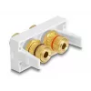 DeLOCK Easy 45 modulo 2 x morsetto a vite rosso nero anello 22,5 x 45 mm