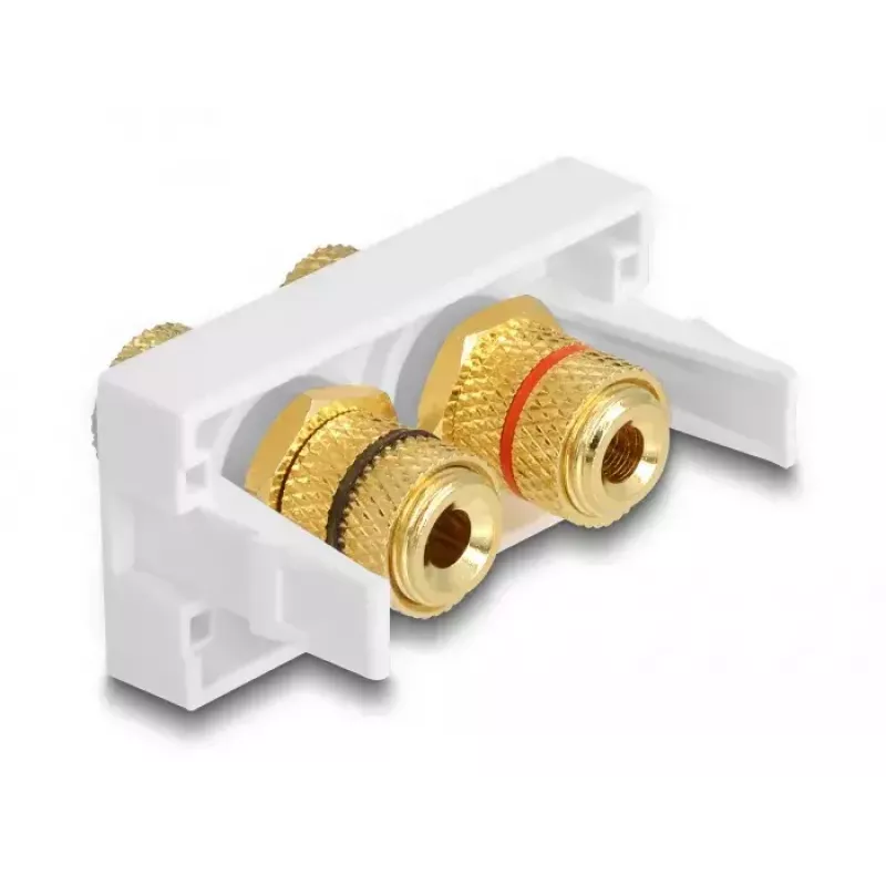 DeLOCK Easy 45 modulo 2 x morsetto a vite rosso nero anello 22,5 x 45 mm