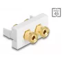 DeLOCK Easy 45 modulo 2 x morsetto a vite rosso nero anello 22,5 x 45 mm