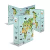 Raccoglitore a tema HERMA A4 mappa del mondo anelli a D cartone 285x315mm