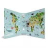 Raccoglitore a tema HERMA A4 mappa del mondo anelli a D cartone 285x315mm