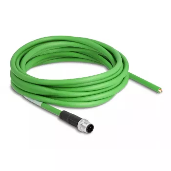 Cavo di rete DeLOCK M12 4 pin codifica D estremità libere TPU 5 m