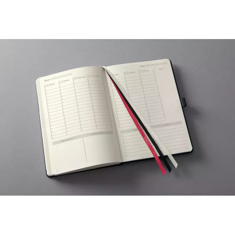 Agenda settimanale Sigel CO701 copertina rigida 192 pagine nero