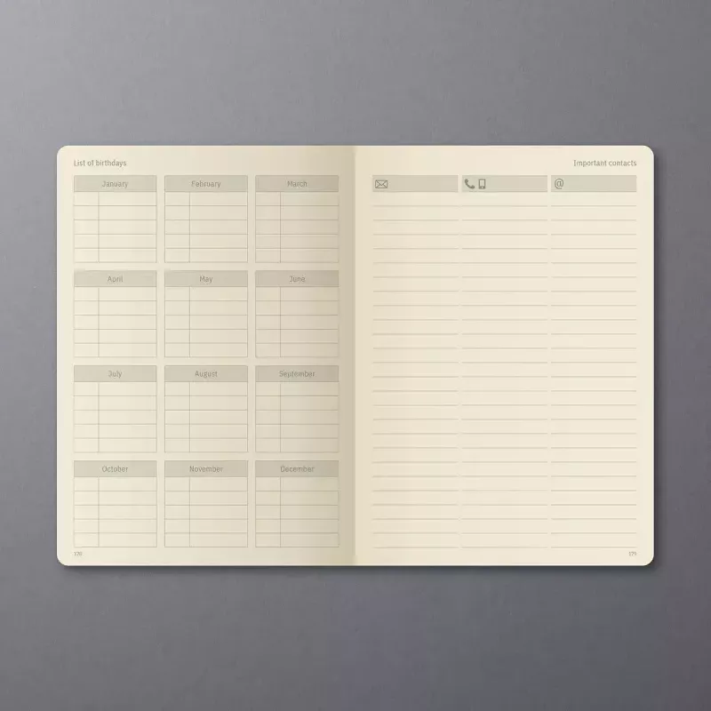 Agenda settimanale Sigel CO701 copertina rigida 192 pagine nero