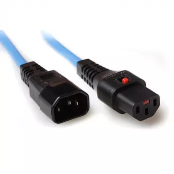 ACT cavo di alimentazione C13 IEC Lock - C14 blu 3 m, PC963