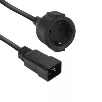 Cavo di alimentazione ACT C20 CEE 7/3 nero 0,2 m 230 V 16 A