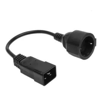 Cavo di alimentazione ACT C20 CEE 7/3 nero 0,2 m 230 V 16 A