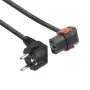 ACT cavo di alimentazione connettore CEE 7/7 (angolare) – C13 IEC Lock (angolare) nero 1 m, EL449S