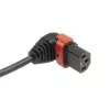 ACT cavo di alimentazione connettore CEE 7/7 (angolare) – C13 IEC Lock (angolare) nero 1 m, EL449S