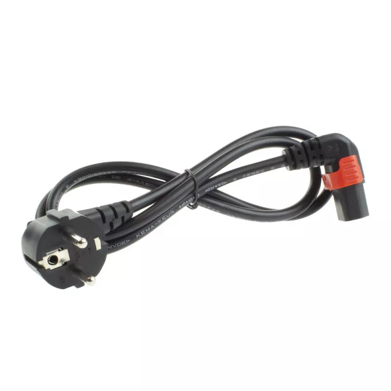 ACT cavo di alimentazione connettore CEE 7/7 (angolare) – C13 IEC Lock (angolare) nero 1 m, EL449S