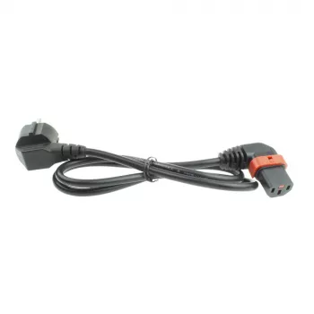 ACT cavo di alimentazione connettore CEE 7/7 (angolare) - C13 IEC Lock (angolare a sinistra) nero 1 m, EL447S