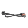 ACT cavo di alimentazione connettore CEE 7/7 (angolare) - C13 IEC Lock (angolare a sinistra) nero 2 m, EL451S