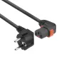 ACT cavo di alimentazione connettore CEE 7/7 (angolare) – C13 IEC Lock (angolare a destra) nero 1 m, EL446S