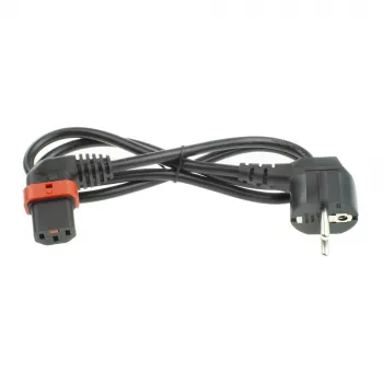 ACT cavo di alimentazione connettore CEE 7/7 (angolare) - C13 IEC Lock (angolare a destra) nero 2 m, EL450S