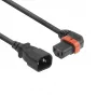ACT cavo di alimentazione C14 - C13 IEC Lock (angolare a sinistra) nero 3 m, PC2050