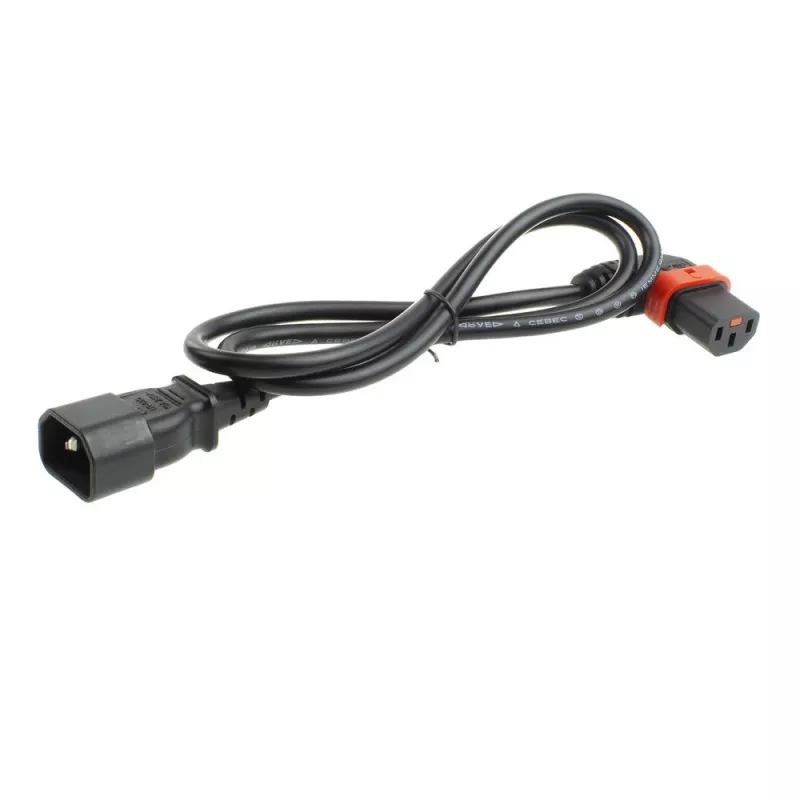 ACT cavo di alimentazione C14 - C13 IEC Lock (angolare a sinistra) nero 3 m, PC2050