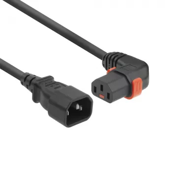 ACT cavo di alimentazione C14 - C13 IEC Lock (angolare) nero 2 m, PC2045