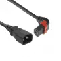 ACT cavo di alimentazione C14 - C13 IEC Lock (angolare verso l'alto) nero 1 m, PC2043
