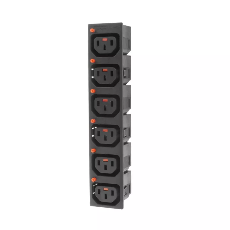 ACT C13 IEC Lock Net Entree (6x uscita) - nero, PA135015BK6