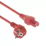 ACT cavo di alimentazione connettore principale CEE 7/7 (angolare) – C15 rosso 1,5 m