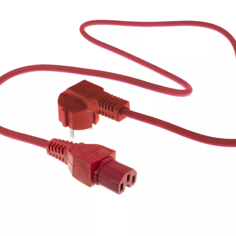 ACT cavo di alimentazione connettore principale CEE 7/7 (angolare) – C15 rosso 1,5 m
