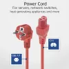 ACT cavo di alimentazione connettore principale CEE 7/7 (angolare) – C15 rosso 1,5 m