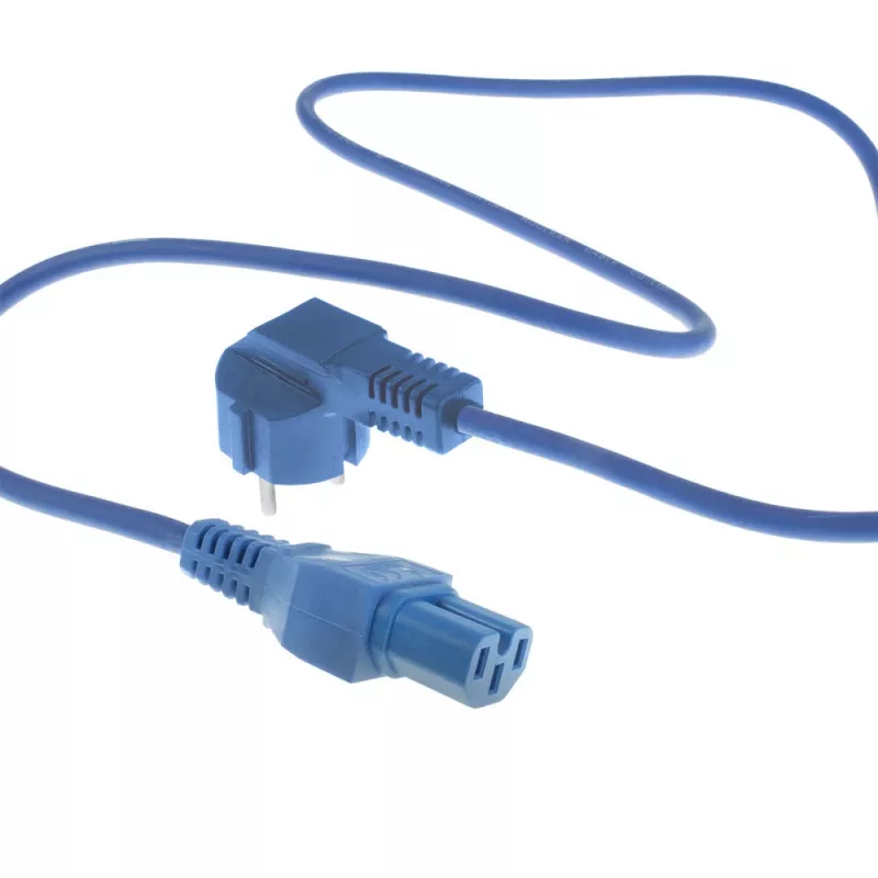 ACT AK5295 cavo di alimentazione CEE 7/7 a C15, 1,5 m, blu
