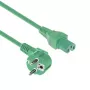 ACT Powercord cavo di alimentazione connettore CEE 7/7 (angolare) - C15 verde 1,5 m