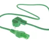 ACT Powercord cavo di alimentazione connettore CEE 7/7 (angolare) - C15 verde 1,5 m
