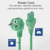 ACT Powercord cavo di alimentazione connettore CEE 7/7 (angolare) - C15 verde 1,5 m