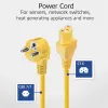 ACT cavo di alimentazione connettore CEE 7/7 (angolare) - C15 giallo 1,5 m