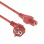 ACT AK5315 cavo di alimentazione CEE 7/7 a C15, 2 m, rosso