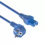 ACT cavo di alimentazione connettore CEE 7/7 (angolare) - C15 blu 1 m