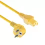 ACT cavo di alimentazione connettore CEE 7/7 (angolare) - C15 giallo 1 m