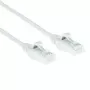 ACT bianco 0,5 metri LSZH U/UTP CAT6 Datacenter Slimline cavo patch con protezione del fermo e connettori RJ45