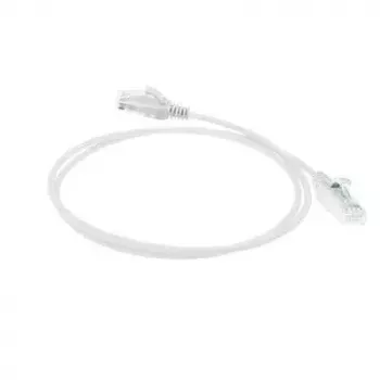 ACT bianco 1 m LSZH U/UTP CAT6 Datacenter Slimline cavo patch con protezione del fermo e connettori RJ45