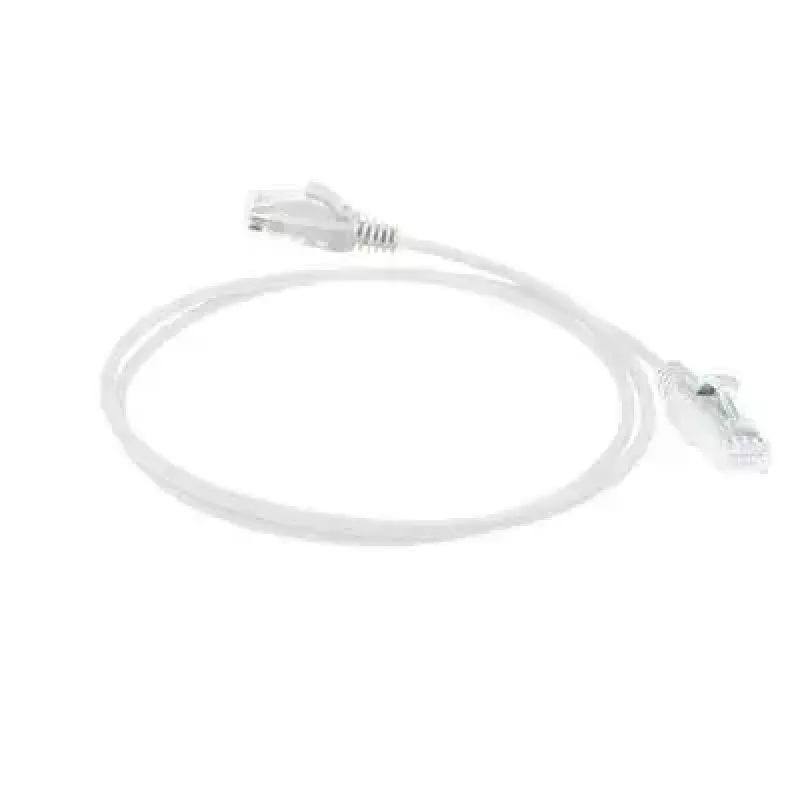 ACT bianco 1 m LSZH U/UTP CAT6 Datacenter Slimline cavo patch con protezione del fermo e connettori RJ45