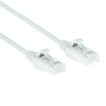 ACT bianco 2 metri LSZH U/UTP CAT6 Datacenter Slimline cavo patch con protezione del fermo e connettori RJ45