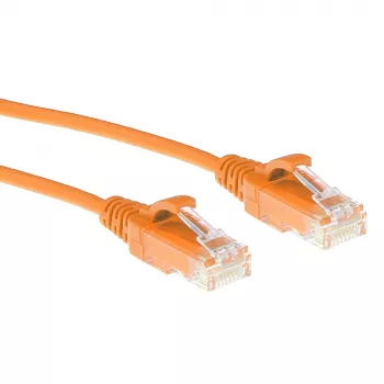 ACT arancione 7 m LSZH U/UTP CAT6 cavo patch Slimline per data center senza fermo con connettori RJ45