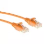 ACT arancione 10 metri LSZH U/UTP CAT6 Datacenter Slimline cavo patch, senza fermo con connettori RJ45