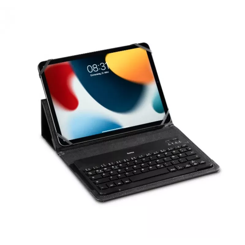 Hama KEY4ALL X3100 tastiera Bluetooth con custodia per tablet, QWERTZ, nera