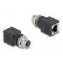DeLOCK Adattatore M12 codifica A connettore femmina 8 poli su connettore femmina RJ45 dritto