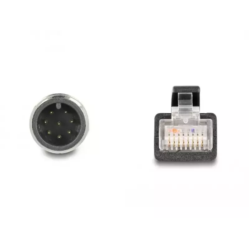 Cavo di rete DeLOCK Cavo adattatore M12 codifica A connettore maschio 8 poli su connettore maschio RJ45 50 cm